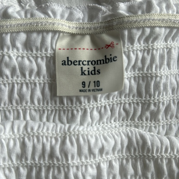 abercrombie kids White Scrunch Tank Top || Kids Size 9/10 - Picture 3 of 4